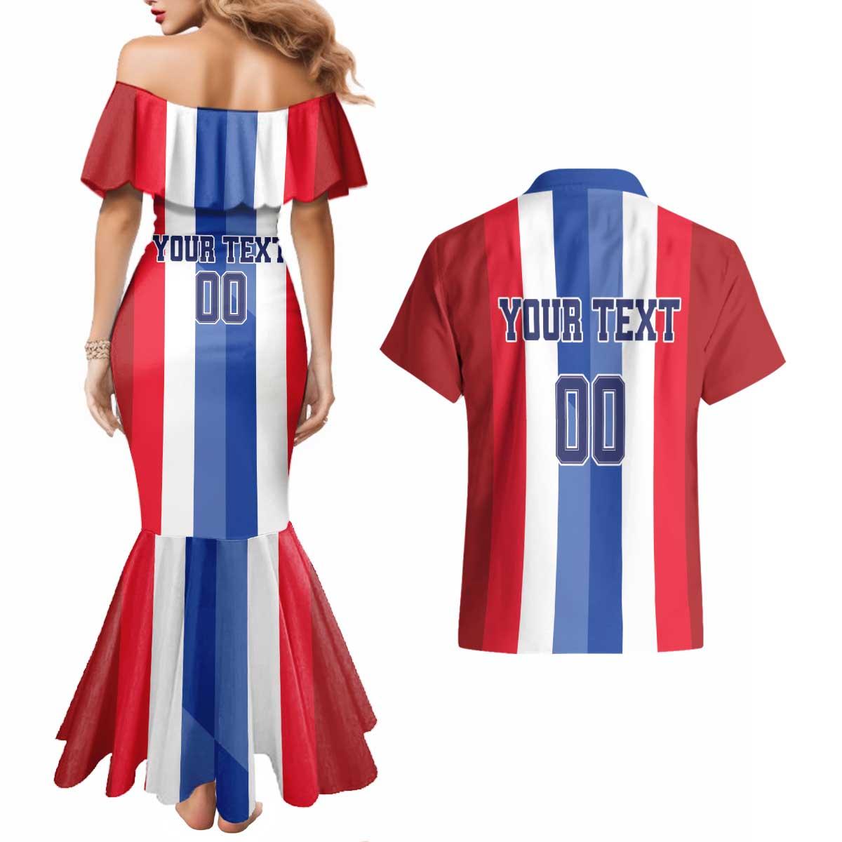 Custom Norway Football Couples Matching Mermaid Dress and Hawaiian Shirt The Lions Champion 2024 - Wonder Print Shop