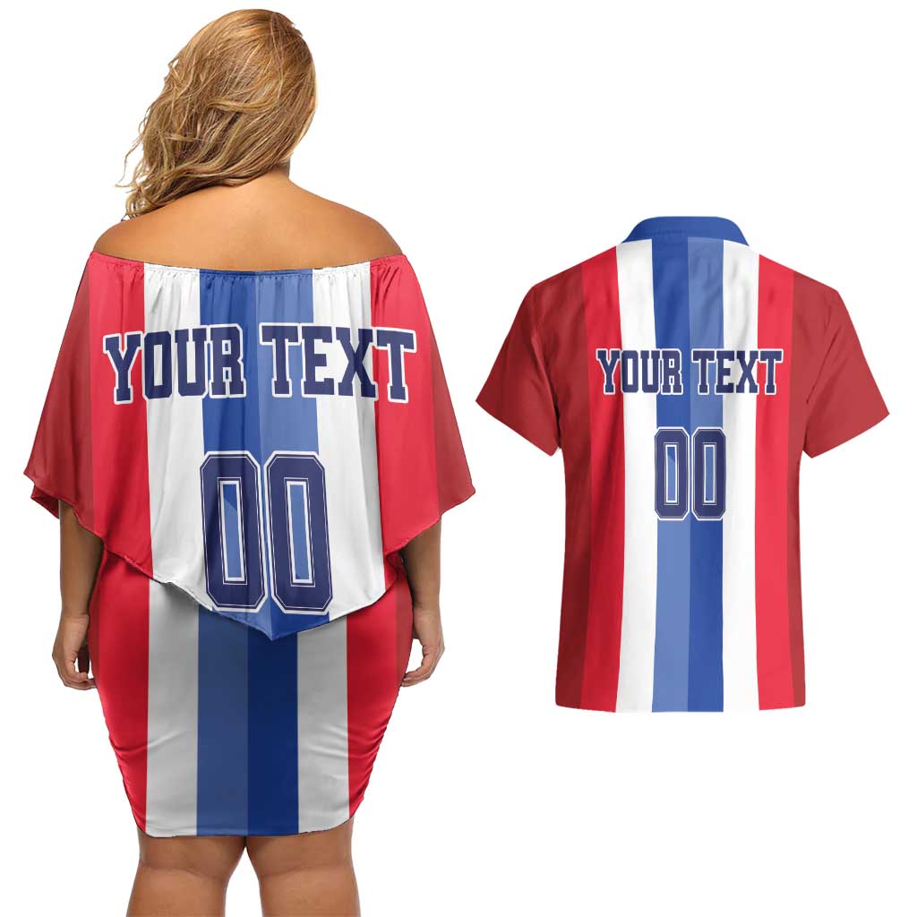 Custom Norway Football Couples Matching Off Shoulder Short Dress and Hawaiian Shirt The Lions Champion 2024 - Wonder Print Shop