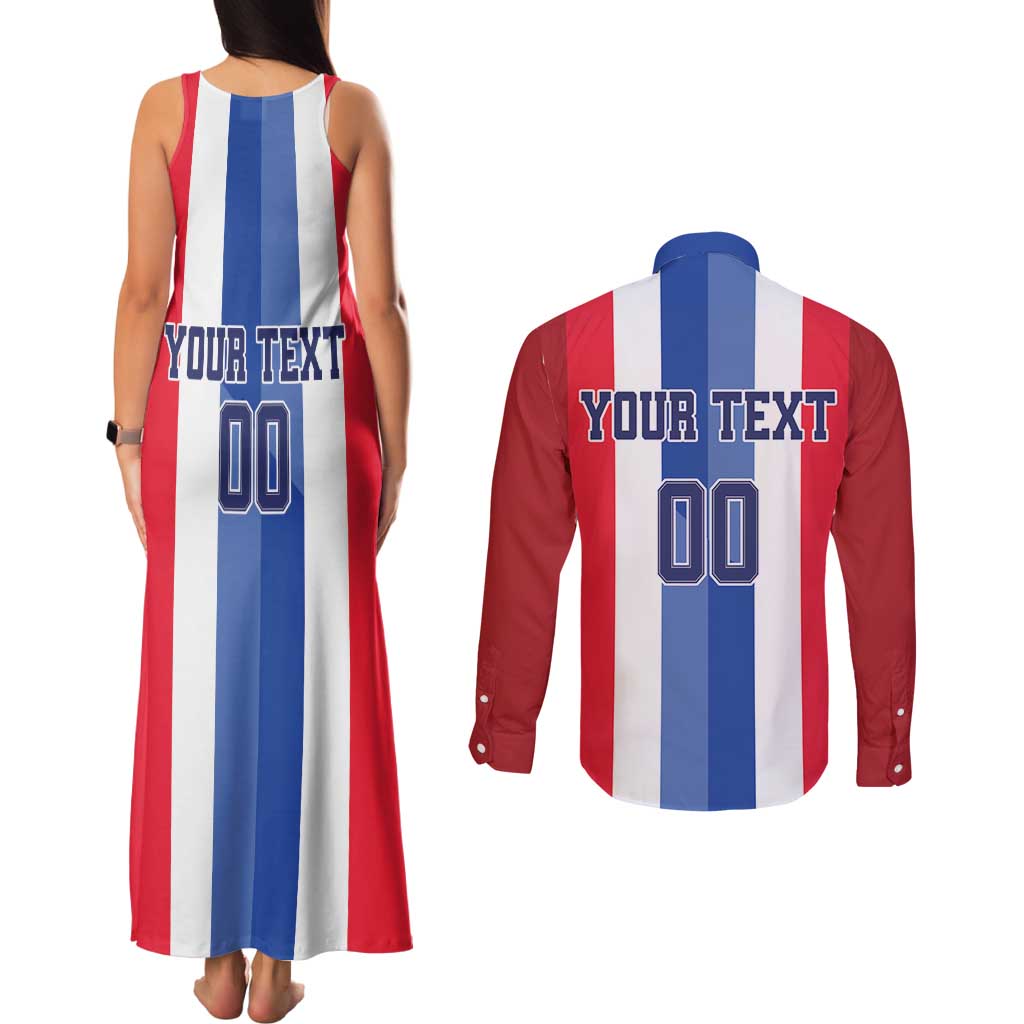 Custom Norway Football Couples Matching Tank Maxi Dress and Long Sleeve Button Shirt The Lions Champion 2024 - Wonder Print Shop