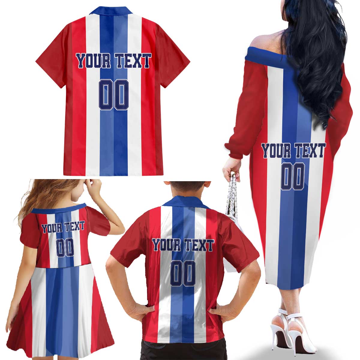 Custom Norway Football Family Matching Off The Shoulder Long Sleeve Dress and Hawaiian Shirt The Lions Champion 2024 - Wonder Print Shop