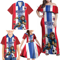 Custom Norway Football Family Matching Off Shoulder Maxi Dress and Hawaiian Shirt The Lions Champion 2024 - Wonder Print Shop