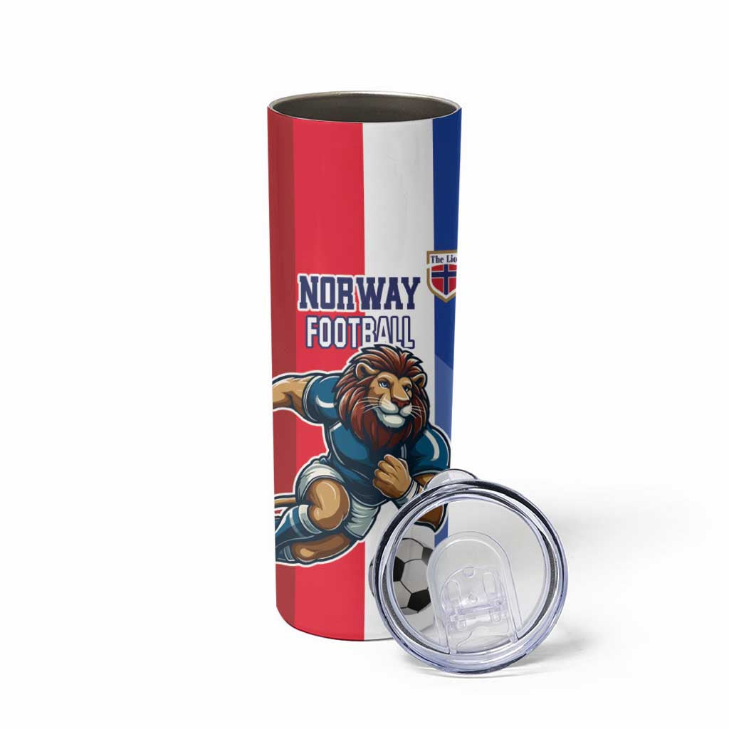 Custom Norway Football Skinny Tumbler The Lions Champion 2024 - Wonder Print Shop