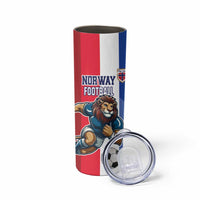 Custom Norway Football Skinny Tumbler The Lions Champion 2024 - Wonder Print Shop