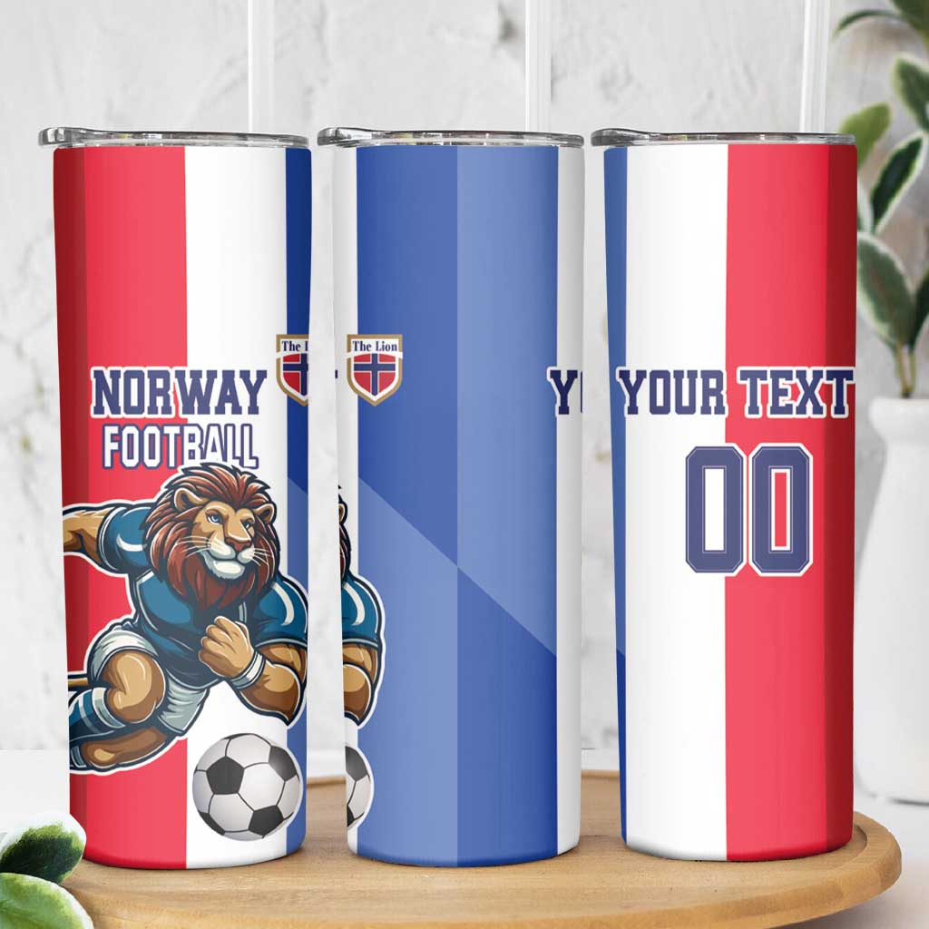 Custom Norway Football Skinny Tumbler The Lions Champion 2024 - Wonder Print Shop