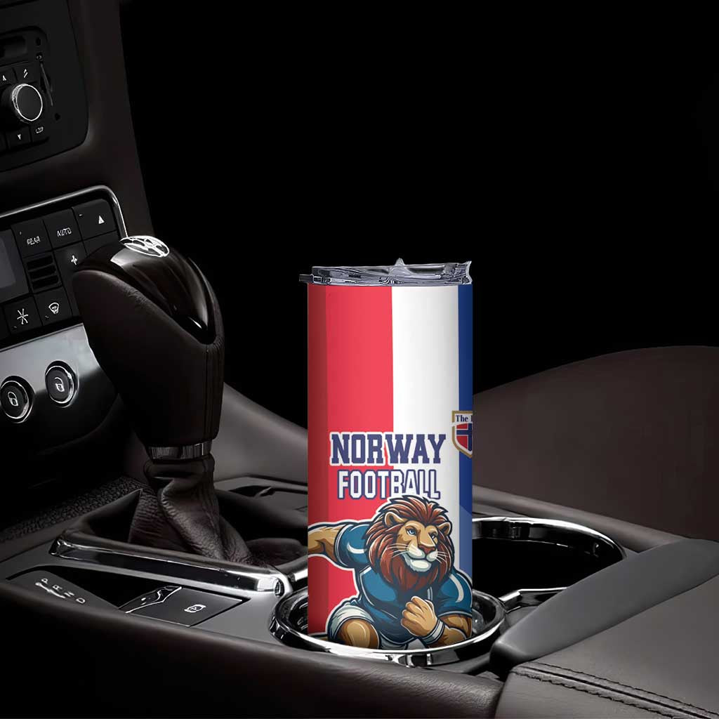 Custom Norway Football Skinny Tumbler The Lions Champion 2024 - Wonder Print Shop