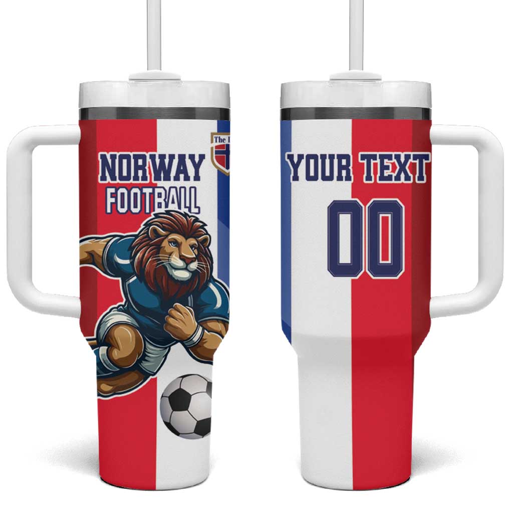 Custom Norway Football Tumbler With Handle The Lions Champion 2024 - Wonder Print Shop