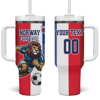 Custom Norway Football Tumbler With Handle The Lions Champion 2024 - Wonder Print Shop