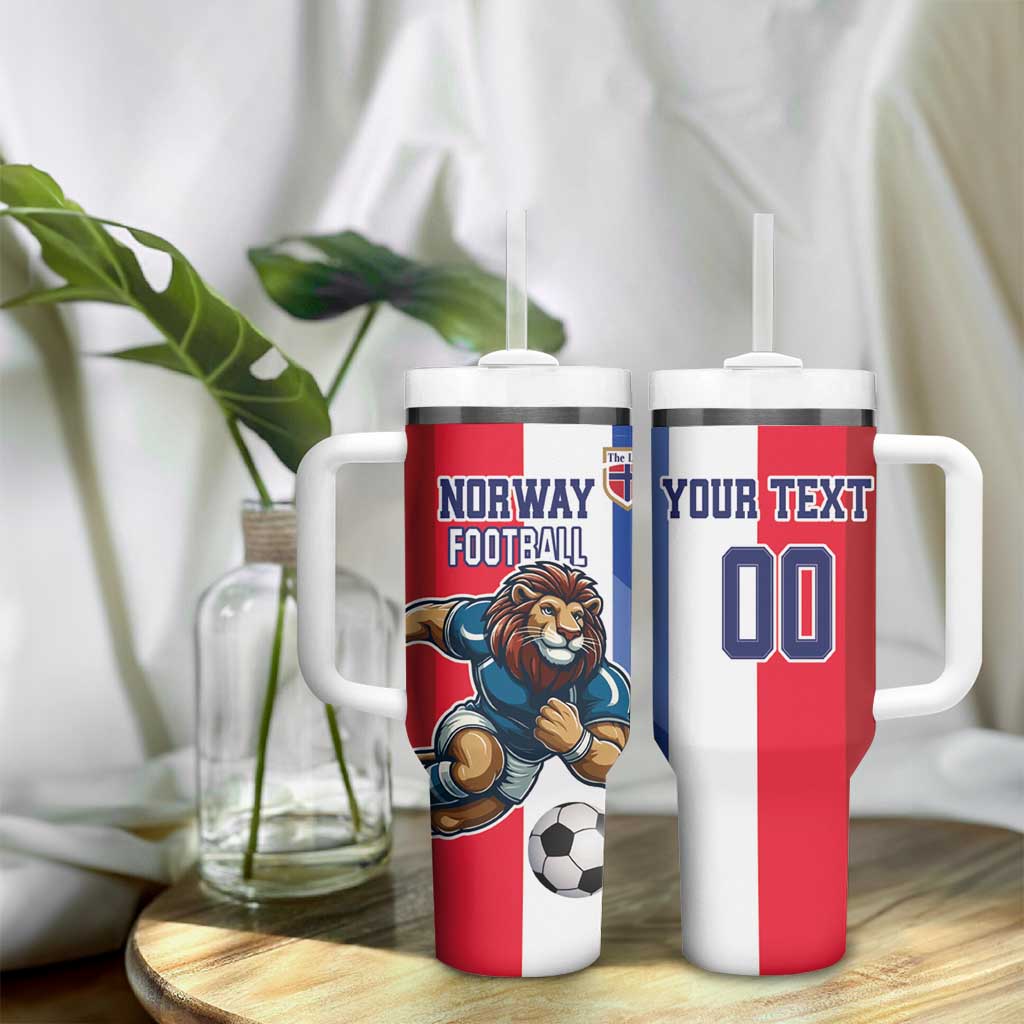 Custom Norway Football Tumbler With Handle The Lions Champion 2024 - Wonder Print Shop