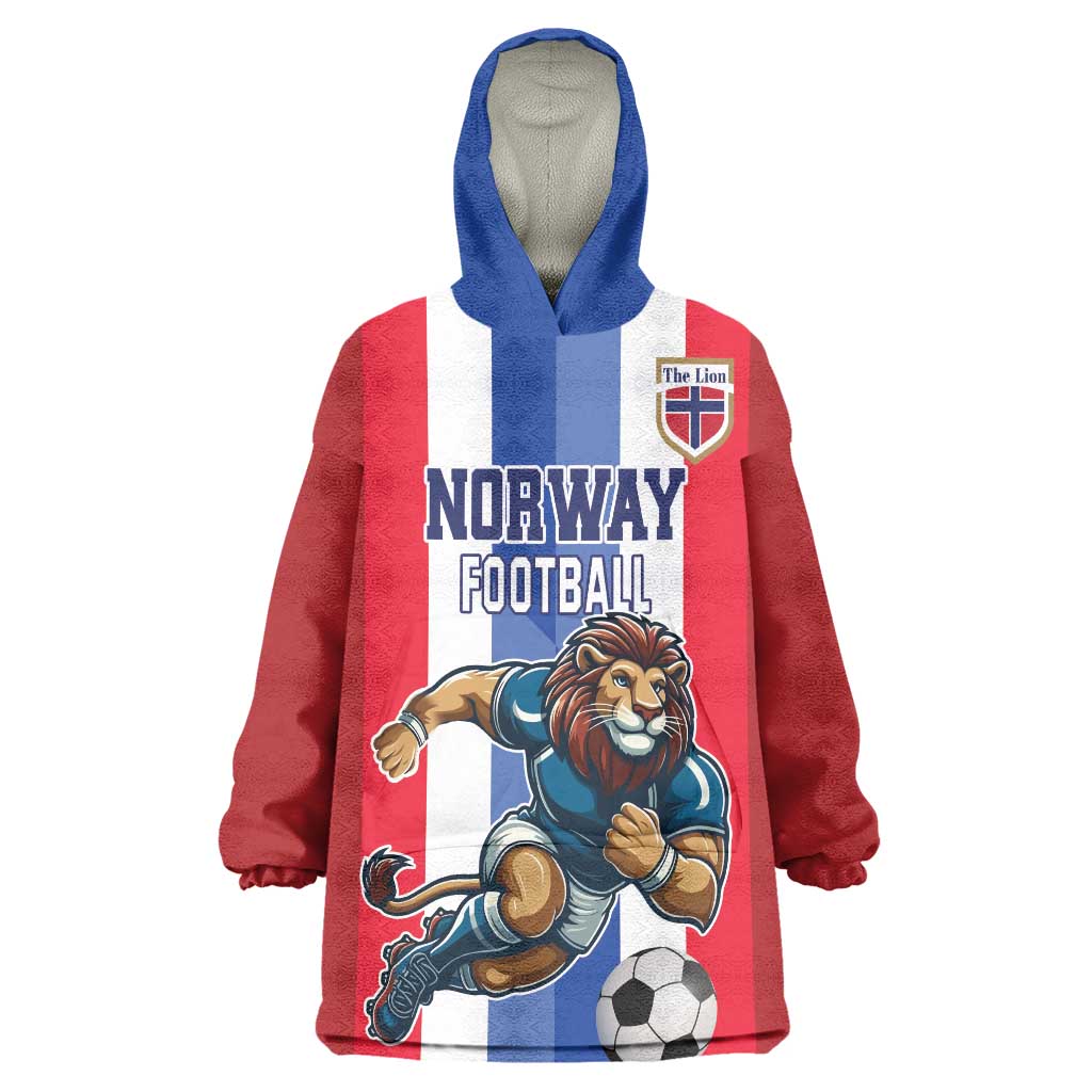 Custom Norway Football Wearable Blanket Hoodie The Lions Champion 2024 - Wonder Print Shop