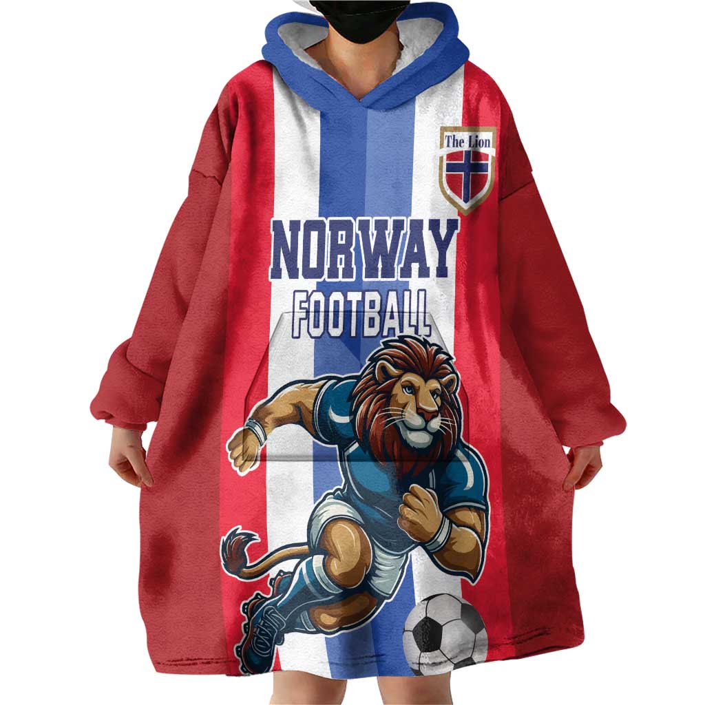 Custom Norway Football Wearable Blanket Hoodie The Lions Champion 2024 - Wonder Print Shop