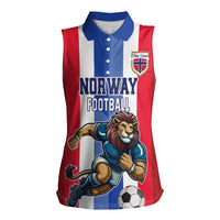 Custom Norway Football Women Sleeveless Polo Shirt The Lions Champion 2024 - Wonder Print Shop