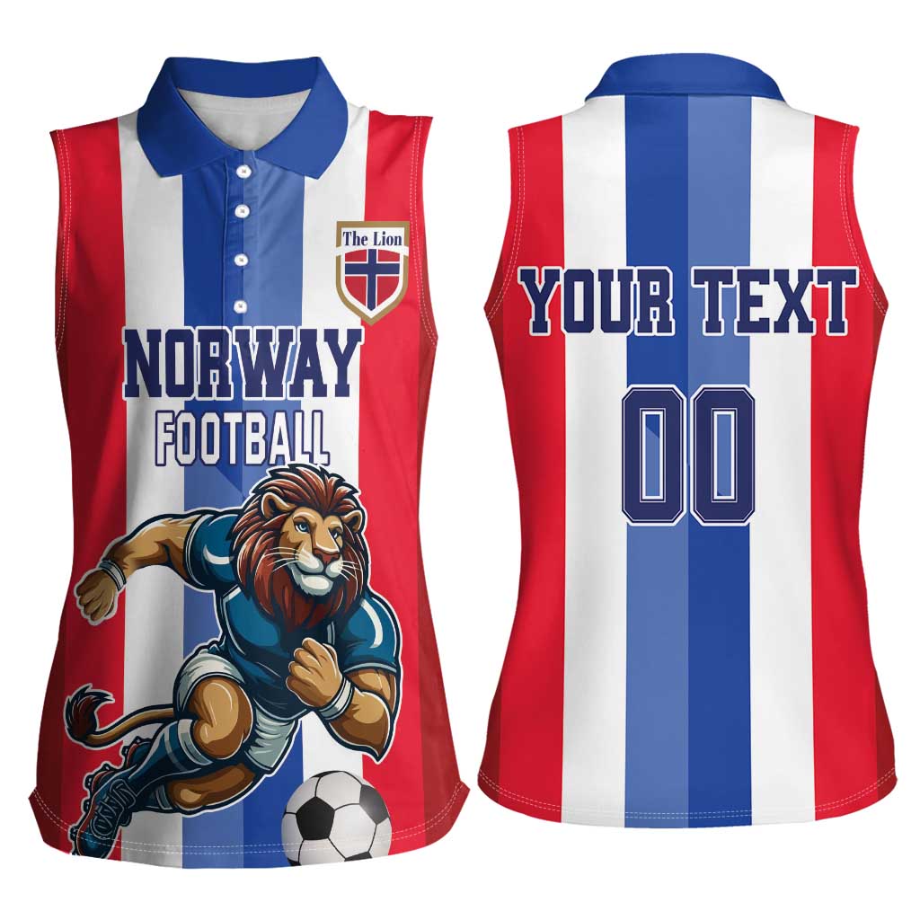 Custom Norway Football Women Sleeveless Polo Shirt The Lions Champion 2024 - Wonder Print Shop