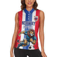 Custom Norway Football Women Sleeveless Polo Shirt The Lions Champion 2024 - Wonder Print Shop