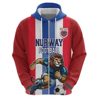 Custom Norway Football Zip Hoodie The Lions Champion 2024 - Wonder Print Shop