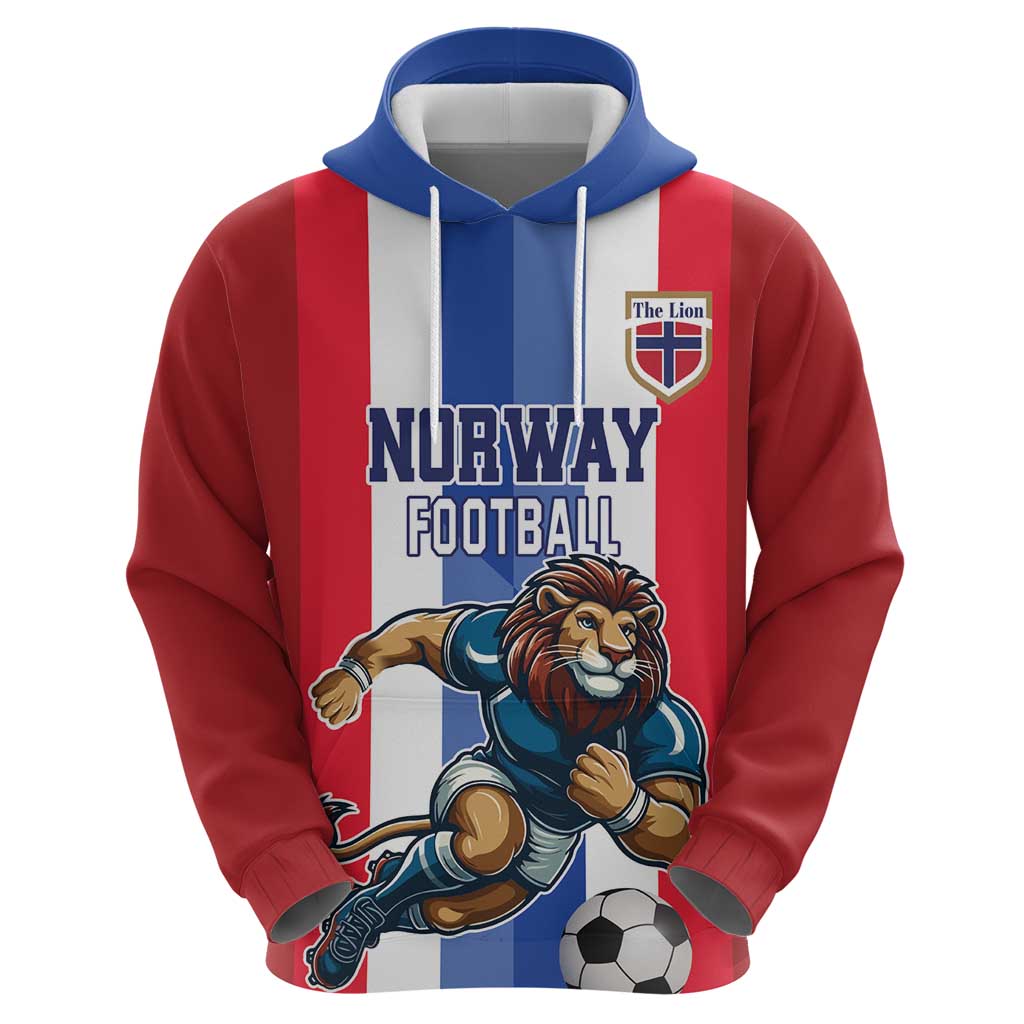 Custom Norway Football Zip Hoodie The Lions Champion 2024 - Wonder Print Shop