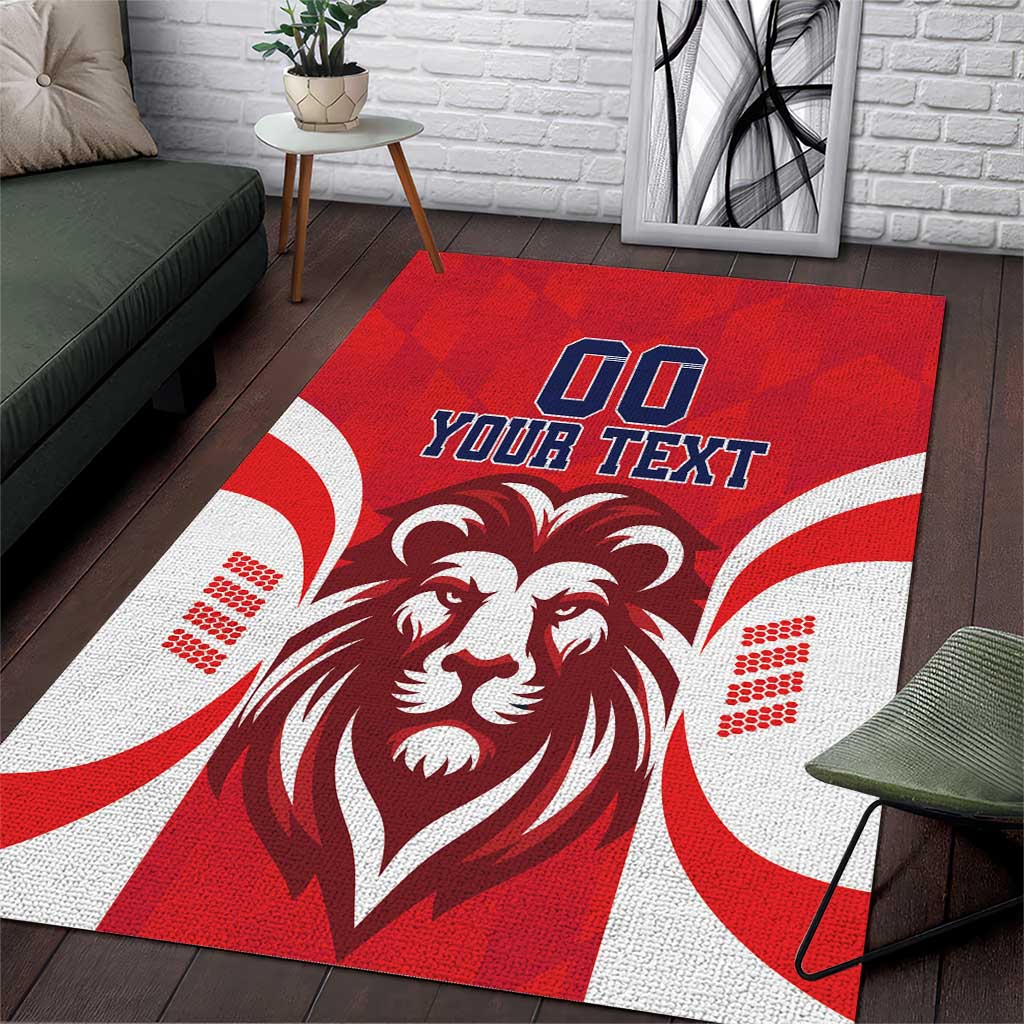 Custom Norway Football Area Rug Red Lion Football 2024 - Wonder Print Shop