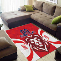 Custom Norway Football Area Rug Red Lion Football 2024 - Wonder Print Shop