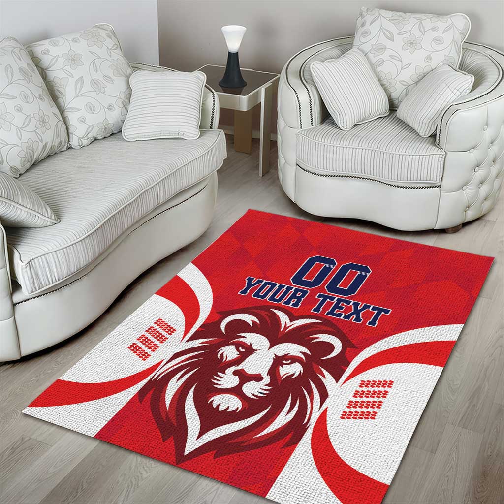 Custom Norway Football Area Rug Red Lion Football 2024 - Wonder Print Shop