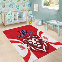 Custom Norway Football Area Rug Red Lion Football 2024 - Wonder Print Shop