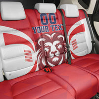 Custom Norway Football Back Car Seat Cover Red Lion Football 2024 - Wonder Print Shop