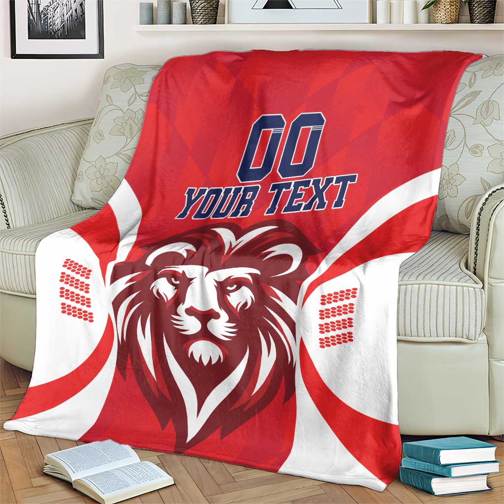 Custom Norway Football Blanket Red Lion Football 2024