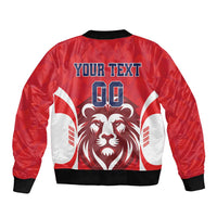 Custom Norway Football Bomber Jacket Red Lion Football 2024 - Wonder Print Shop