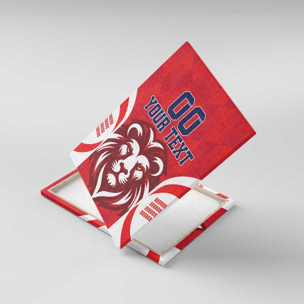 Custom Norway Football Canvas Wall Art Red Lion Football 2024 - Wonder Print Shop