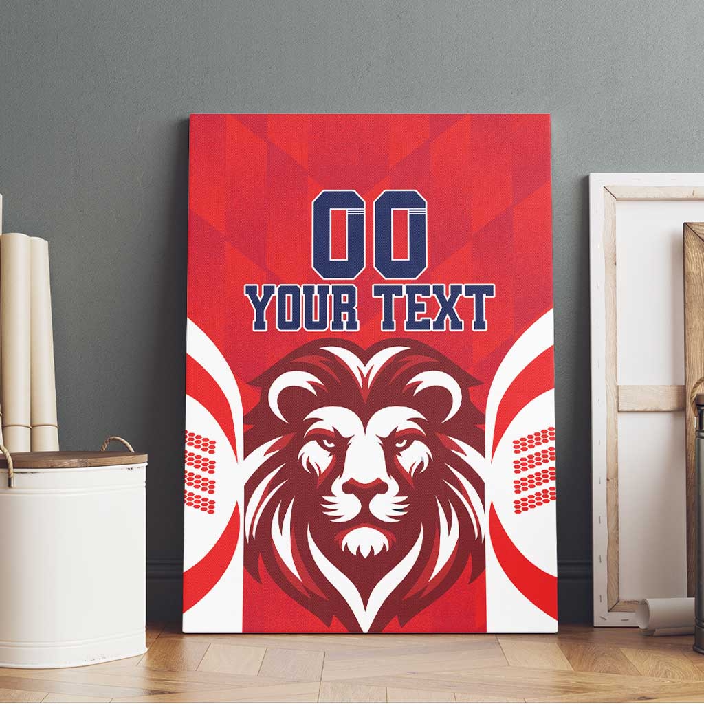 Custom Norway Football Canvas Wall Art Red Lion Football 2024 - Wonder Print Shop