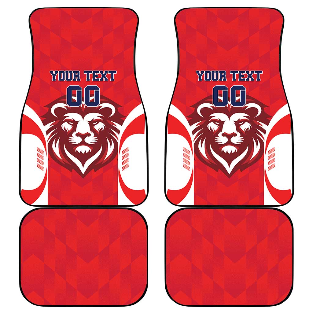 Custom Norway Football Car Mats Red Lion Football 2024 - Wonder Print Shop