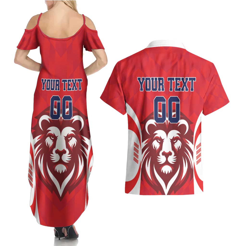 Custom Norway Football Couples Matching Summer Maxi Dress and Hawaiian Shirt Red Lion Football 2024 - Wonder Print Shop