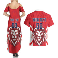 Custom Norway Football Couples Matching Summer Maxi Dress and Hawaiian Shirt Red Lion Football 2024 - Wonder Print Shop