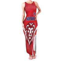 Custom Norway Football Family Matching Tank Maxi Dress and Hawaiian Shirt Red Lion Football 2024 - Wonder Print Shop