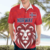 Custom Norway Football Hawaiian Shirt Red Lion Football 2024 - Wonder Print Shop