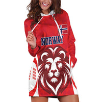 Custom Norway Football Hoodie Dress Red Lion Football 2024 - Wonder Print Shop