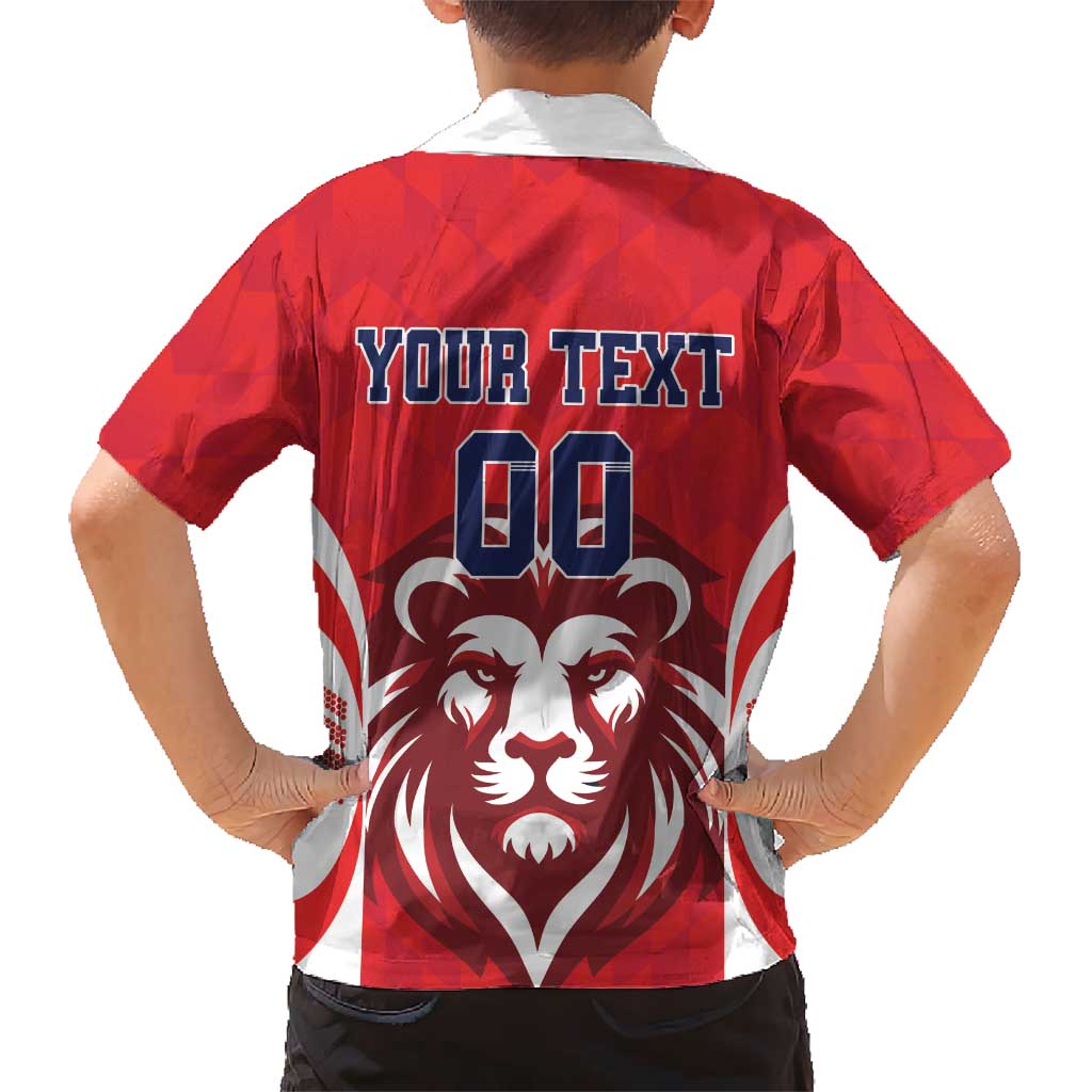Custom Norway Football Kid Hawaiian Shirt Red Lion Football 2024 - Wonder Print Shop
