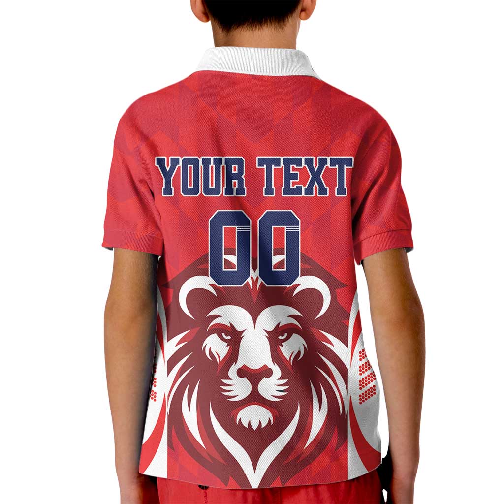 Custom Norway Football Kid Polo Shirt Red Lion Football 2024 - Wonder Print Shop