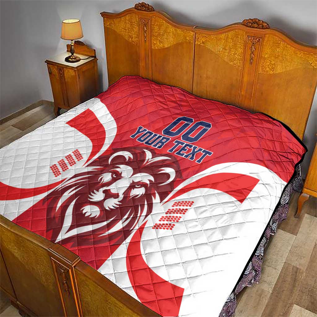 Custom Norway Football Quilt Red Lion Football 2024 - Wonder Print Shop