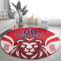 Custom Norway Football Round Carpet Red Lion Football 2024