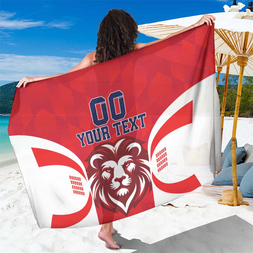 Custom Norway Football Sarong Red Lion Football 2024 - Wonder Print Shop