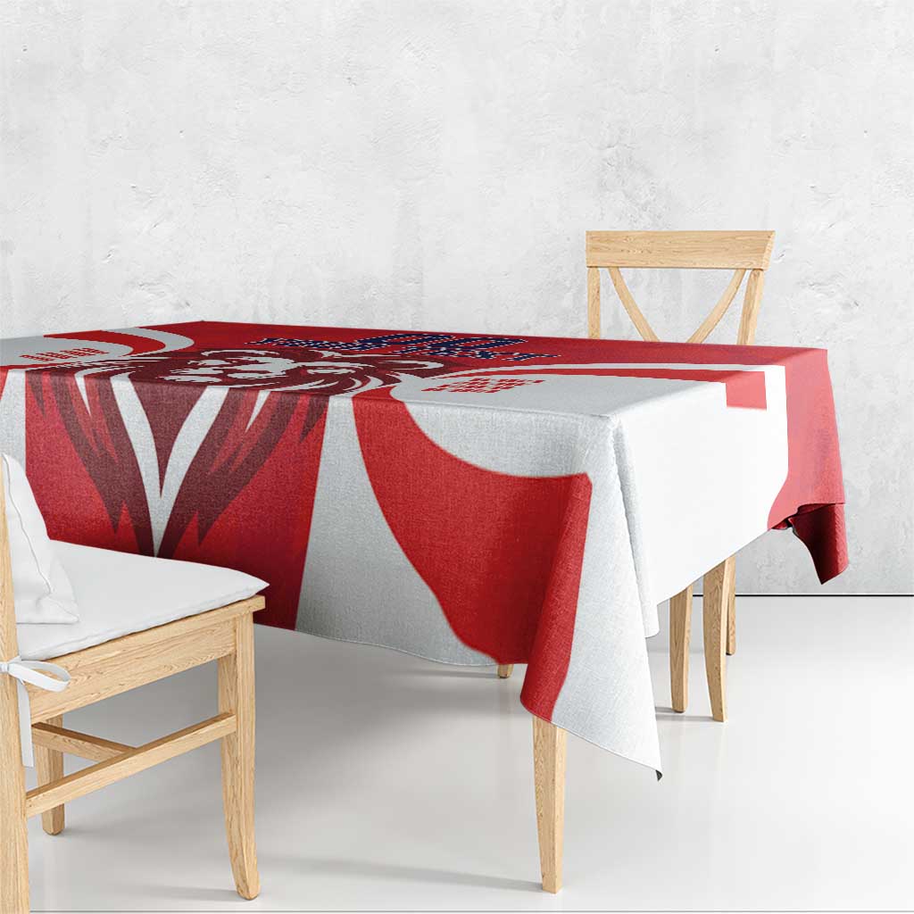 Custom Norway Football Tablecloth Red Lion Football 2024 - Wonder Print Shop