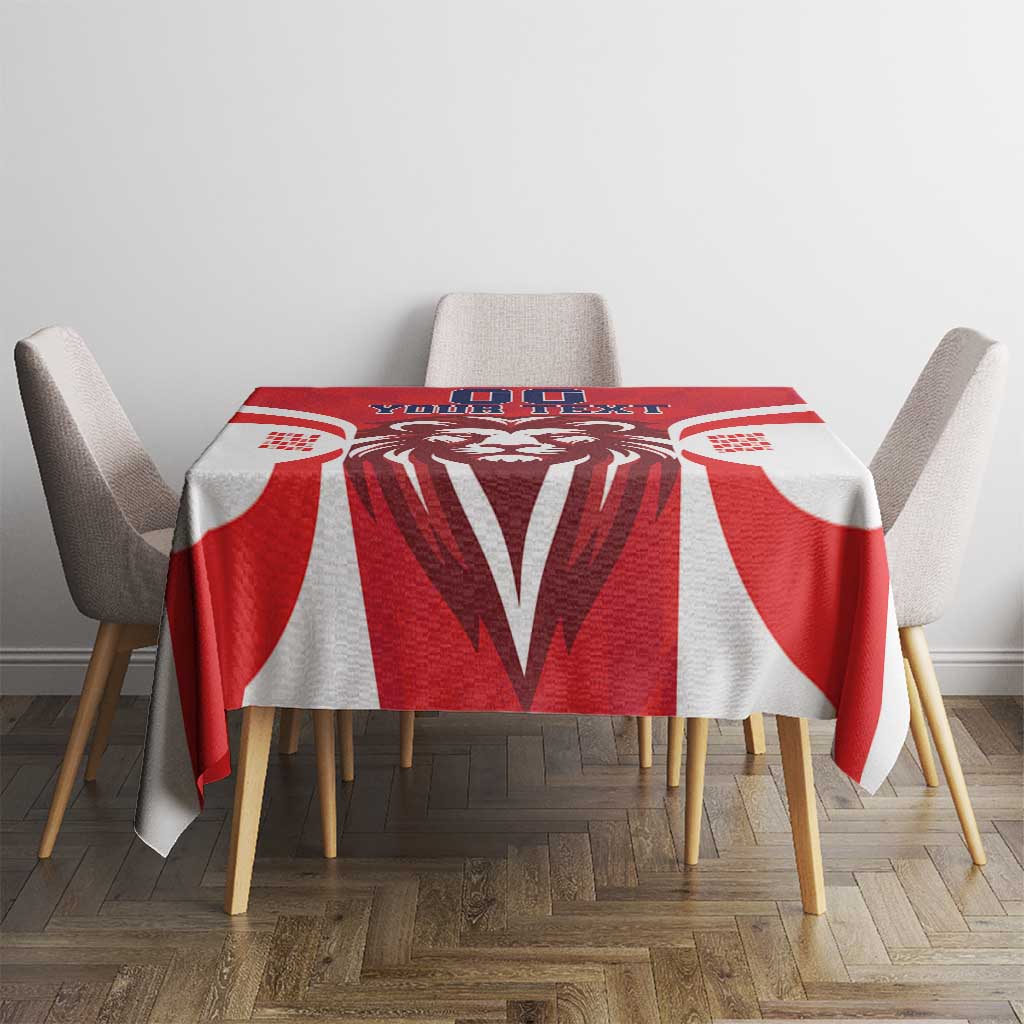 Custom Norway Football Tablecloth Red Lion Football 2024 - Wonder Print Shop