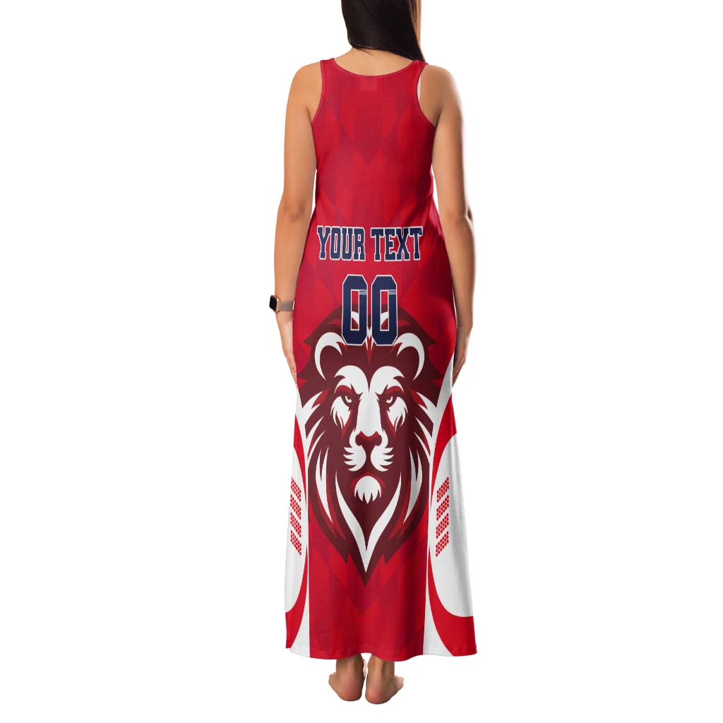 Custom Norway Football Tank Maxi Dress Red Lion Football 2024 - Wonder Print Shop