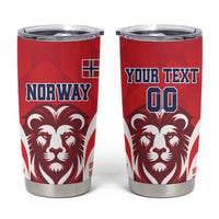 Custom Norway Football Tumbler Cup Red Lion Football 2024 - Wonder Print Shop