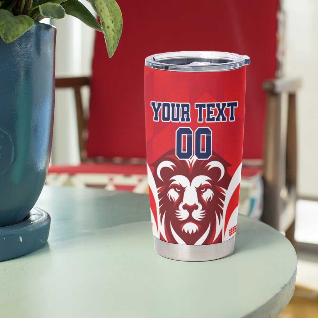 Custom Norway Football Tumbler Cup Red Lion Football 2024 - Wonder Print Shop