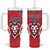 Custom Norway Football Tumbler With Handle Red Lion Football 2024 - Wonder Print Shop