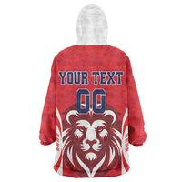 Custom Norway Football Wearable Blanket Hoodie Red Lion Football 2024 - Wonder Print Shop