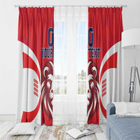 Custom Norway Football Window Curtain Red Lion Football 2024 - Wonder Print Shop