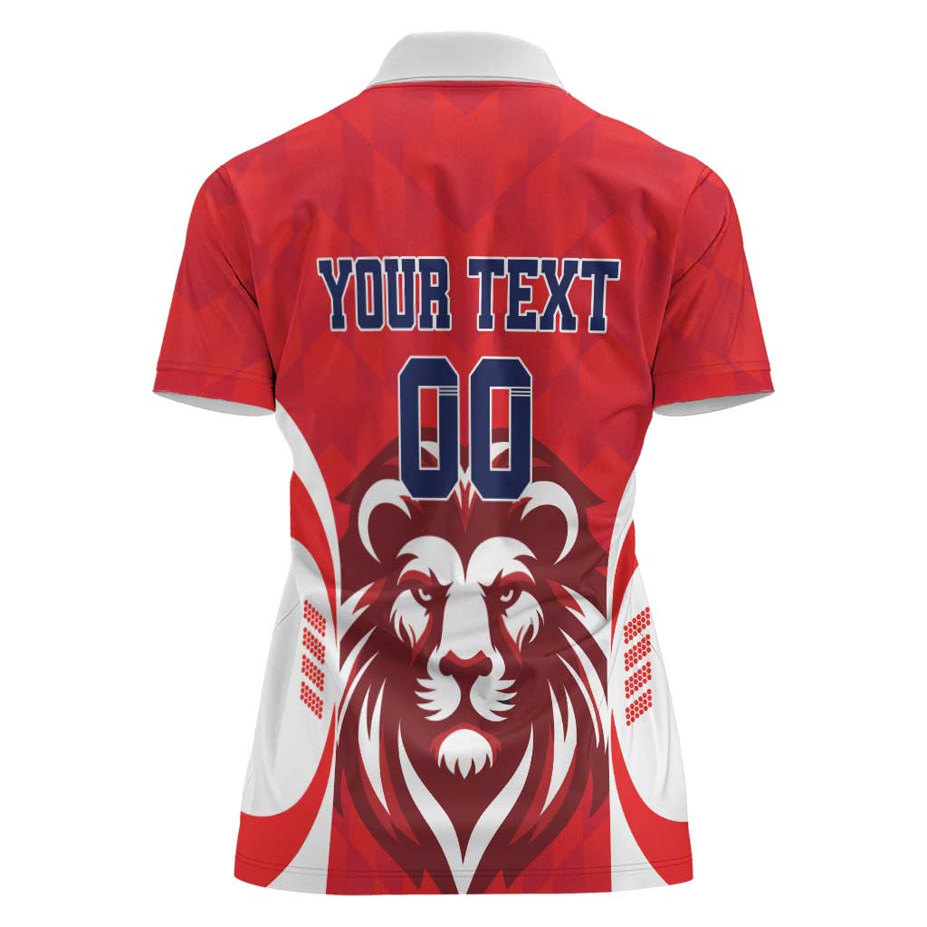 Custom Norway Football Women Polo Shirt Red Lion Football 2024 - Wonder Print Shop