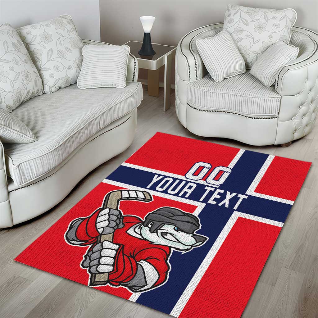 Custom Norway Hockey Area Rug The Polar Bears Hockey - Wonder Print Shop