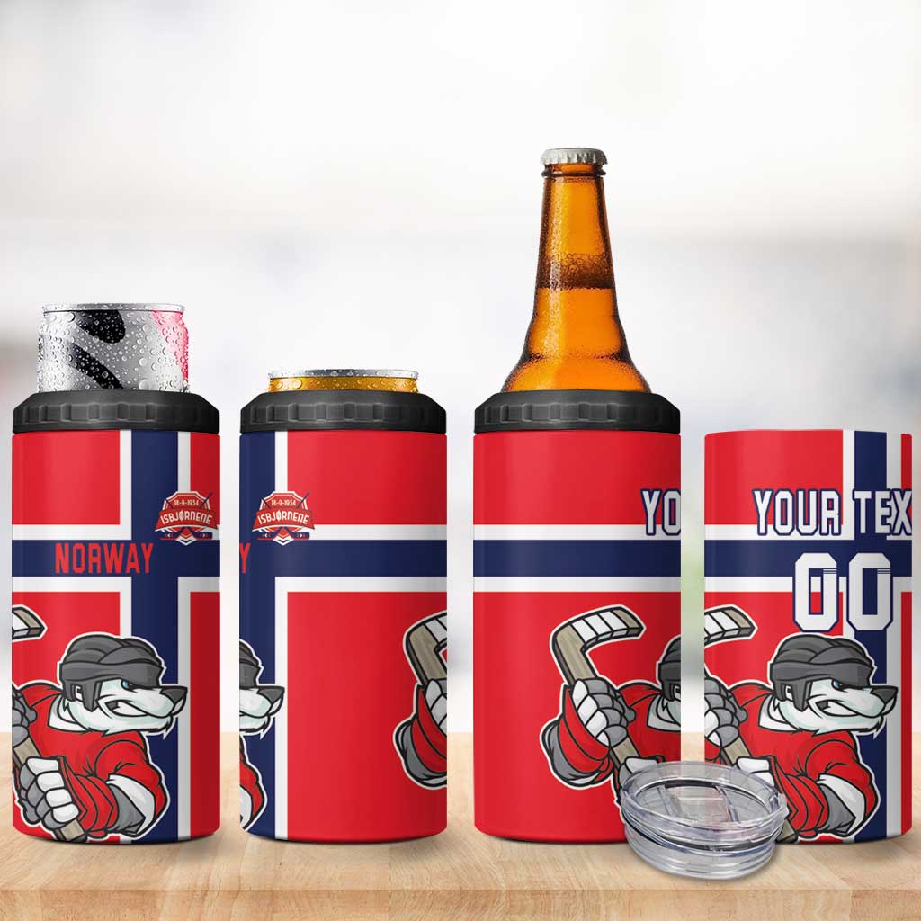 Custom Norway Hockey 4 in 1 Can Cooler Tumbler The Polar Bears Hockey - Wonder Print Shop